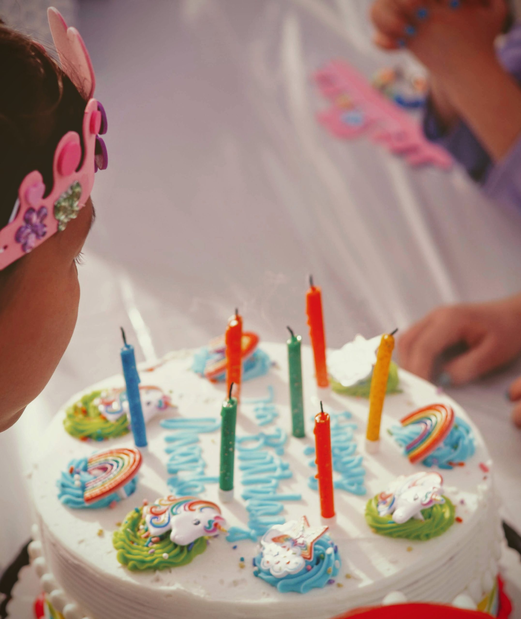 birthday cake with candles